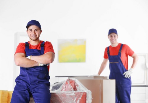 Packing boxes and materials prepared for a Kensington home move