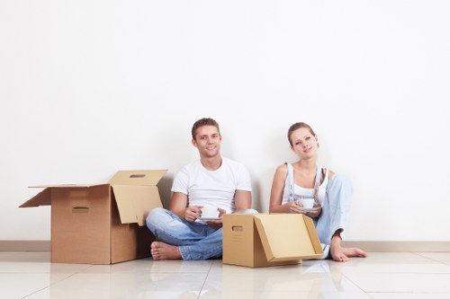 Secure Man With Van Kensington online payment illustration