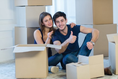 Preparation checklist and packing materials for a Kensington move