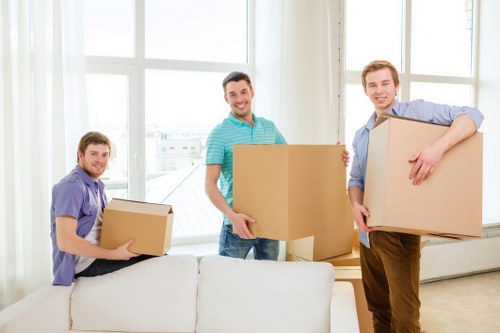 Preparing boxes and household items for house removals in Kensington